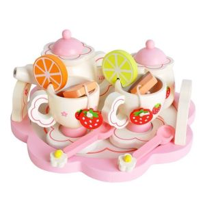 Juego de té - realizado en madera