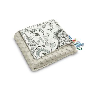 Manta MINKY GRIS FOLK 75 x 100 Ligera - imagen 2