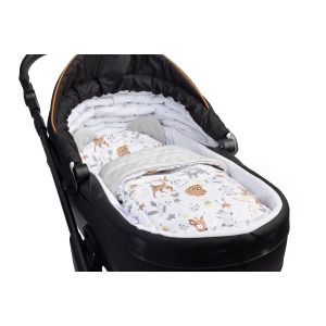 Juego de terciopelo para Capazo, Aventuras en el Bosque , Almohada + Edredón
