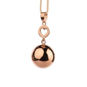 Llamador de Ángeles Oro Rosa Corazón