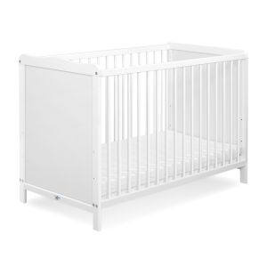 Cuna de Madera Blanca Matteo 120x60 cm – 3 Alturas, Barrotes Extraíbles - imagen 2
