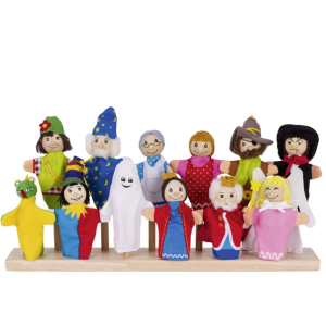 Set de 12 marionetas de dedos de personajes fantásticos, de Goki