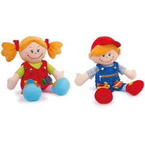 Muñecos de tela Chiara y Massimo