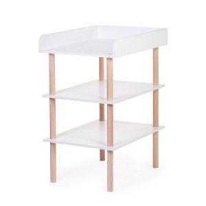 Mueble cambiador de madera Childhome en color Blanco y Natural