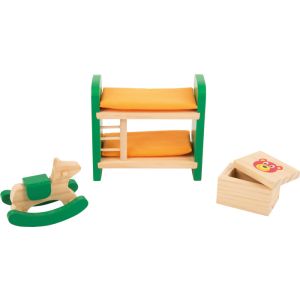 Muebles de madera dormitorio infantil de casita de muñecas