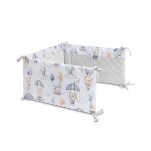 Protector de cuna de felpa Diseño Vuelos en las Nubes , para cuna de 60 x 120 cm