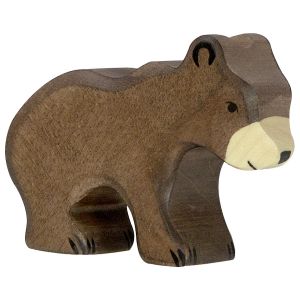 Figura de madera Oso Marrón pequeño Holztiger