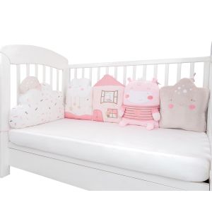 Juego de almohadas protectoras para cuna - Hippo Dreams