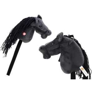 Cabeza de Caballo de Peluche | Hobby Horse Negro con Sonidos Realistas - imagen 2