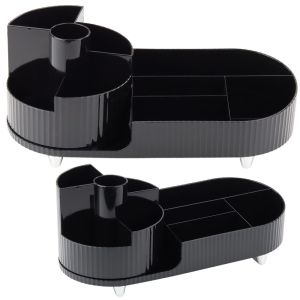 Organizador Multifuncional Rotativo para Cosméticos Negro