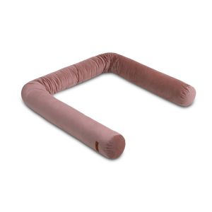 Protector en Rulo para Cuna – 200 cm – Tejido Aterciopelado y Relleno Antialérgico-Rosa