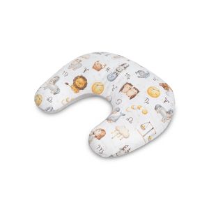 Almohada de Lactancia en Muselina - Zodiaco Gris