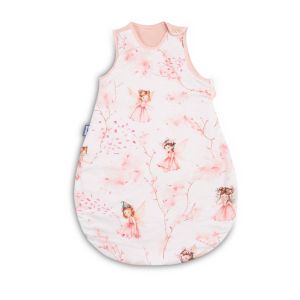 Saco de Dormir para Bebés S (45x70 cm) – Diseño Hadas Rosa, Algodón Hipoalergénico con Cremallera Bidireccional