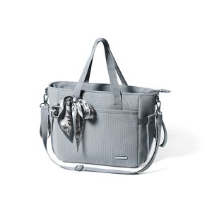 Bolso Maternal CARMEN Gris para Cochecito – Compacto, Elegante y Funcional
