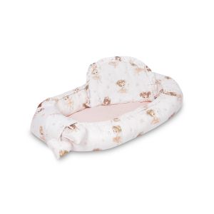Nido para Bebé de Muselina Rosa Ballerinas 80x45 cm con Almohada – Seguro y Reversible