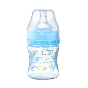 Biberón Anticólicos BabyOno de Boca Ancha 120ml - Alimentación Segura y Cómoda-Azul