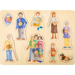 Puzzle de madera familia y amigos - 12 meses y +
