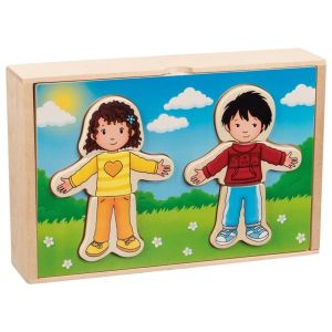 Puzzle para vestir niño y niña