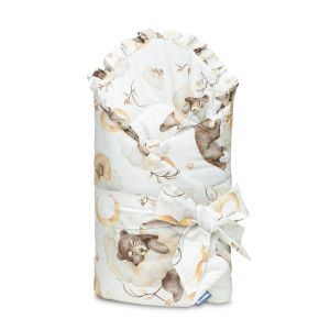 Envoltorio de bebé en forma de cono con volantes. Estampado Dream - imagen 2