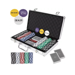 Set de Poker Malatec con 300 Fichas y Accesorios