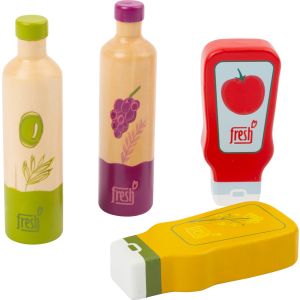 Set de salsas y aceites fresh , juguete de madera