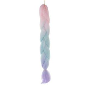 Trenza rosa de Pelo sintético