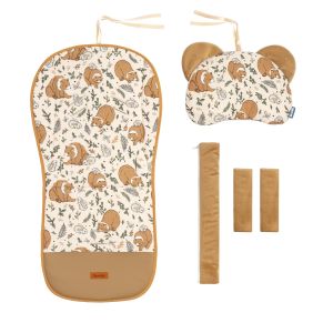 Set de Lujo para Cochecito de Bebé Terciopelo - Conejo y Oso