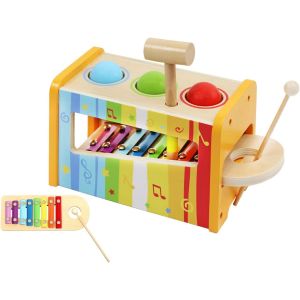 Xilófono infantil con juego de martillo, placas de sonido