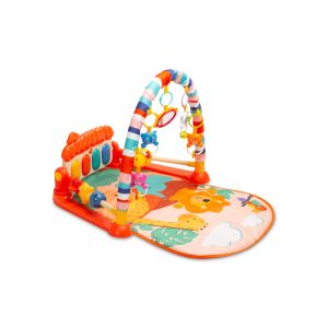 Alfombra de juegos Zoo Naranja , con pianito y Arco de Juegos