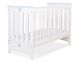 Cuna de Madera Lorenzo III 120x60 cm Blanca y Azul – 3 Alturas, Barrotes Extraíbles y Protector de Dentición