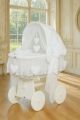 Capazo de Mimbre Blanco con Ruedas y Dosel Amelie + Ropa de Cama – MY SWEET BABY