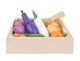 Conjunto de frutas y vegetales para cortar