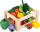 Caja de verduras y frutas de madera , 11 piezas