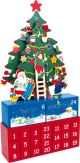 Calendario de Adviento de madera Árbol de Navidad