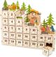 Calendario de Adviento de Madera Pesebre de Navidad