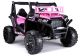 Coche Eléctrico Infantil Jeep JC666 Rosa con Control Remoto y Asiento de Cuero - imagen 2