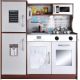 Cocina Infantil de madera marrón oscuro KD9150 Kruzzel