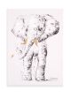 Cuadro de pintura al óleo Elefante 30 x 40 cm , Childhome