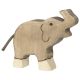 Figura de madera Elefante pequeño con la Trompa levantada Holztiger - imagen 2