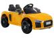 Coche Eléctrico para Niños Audi R8 Spyder Amarillo con Control Remoto y Asiento de Ecopiel