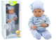 Muñeca Bebé con Jersey de Rayas, Gorro y Bufanda Azul – 39 cm - imagen 2