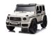Coche eléctrico infantil Mercedes G63 XXL 24V blanco LEAN CARS vista tres cuartos