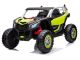 Coche eléctrico infantil XB-2118 verde, 24V, 4 motores y control remoto para diversión segura en exteriores.