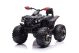 Quad eléctrico infantil QLS-3288 negro, 12V, 4 motores y luces LED, perfecto para aventuras al aire libre con niños.