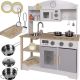 Cocina Infantil de Madera KRUZZEL con Sonidos y Accesorios – Cocina de Juguete Interactiva 85 cm