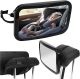 Espejo vigilabebés negro para asiento trasero de coche
