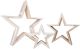 Figura decorativa Estrellas de madera Blancas