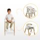 Silla alta multifuncional TRIPLO, trona, hamaca y silla 3 en 1, ideal para bebés y niños pequeños.