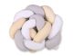 Knot Bumper de My Sweet Baby - Protector de Cuna en Blanco, Gris y Beige