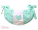 Bolsa para Juguetes My Sweet Baby - Corazones Blancos sobre Verde
